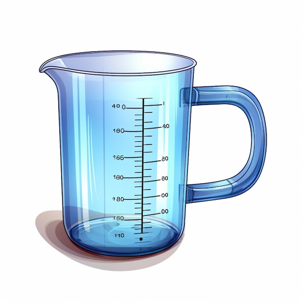 Measuring Cup 2d kreskówka ilustracja na białym tle hd