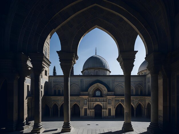 Zdjęcie meczet al-aqsa w sunrise