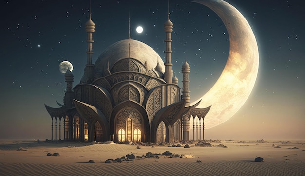 Meczet w nocy, meczet w nocy.