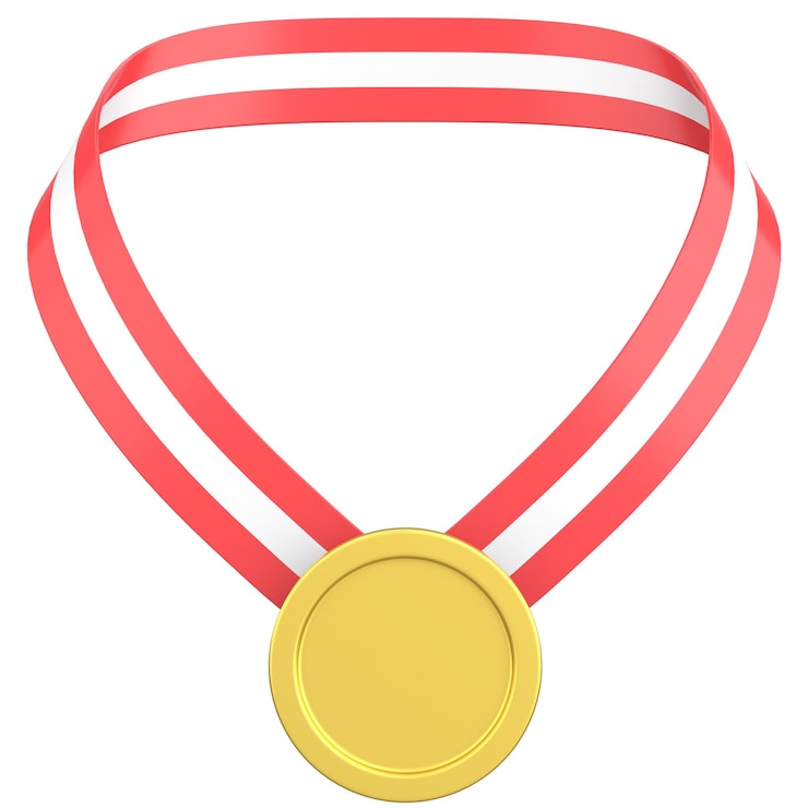 Zdjęcie medal 3d złoty medal ilustracja 3d