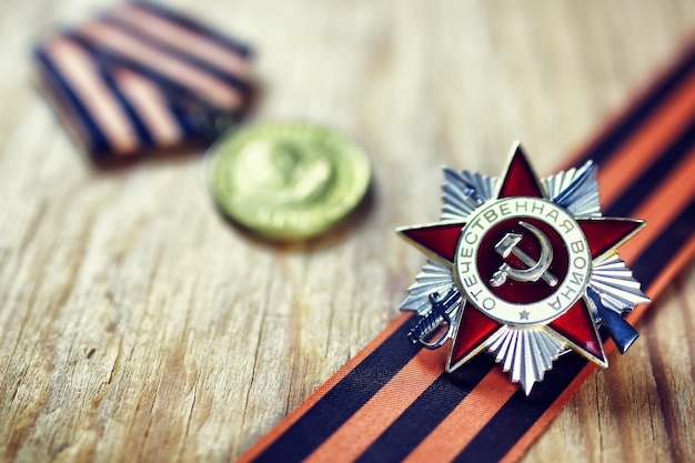 Zdjęcie medal i order wojny światowej zsrr