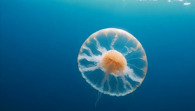 Meduza pływa w oceanie.