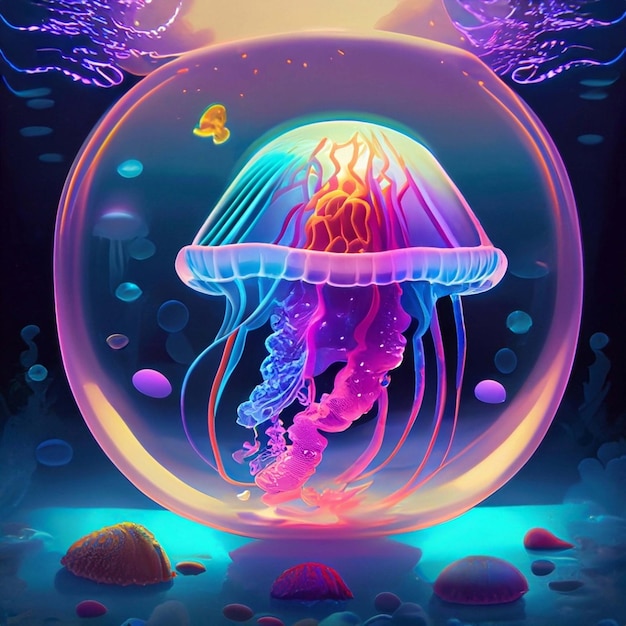 Meduza w głębi oceanu