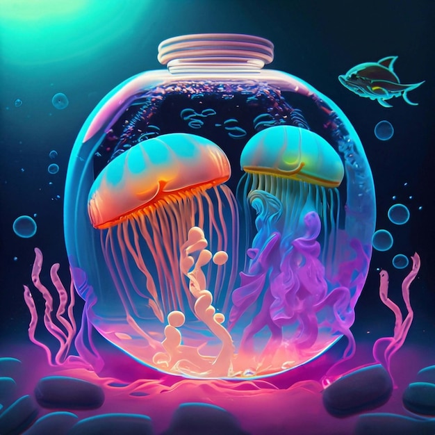 Meduza w głębi oceanu