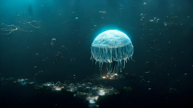 Zdjęcie meduza w oceanie