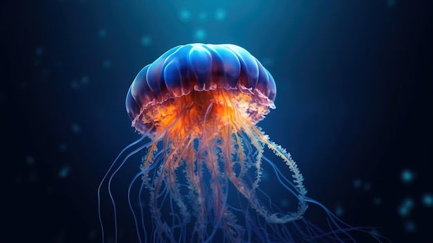 Meduza w wodzie Generative AI art