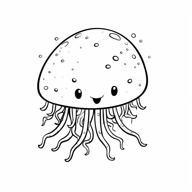 Meduza z neonową meduzą w tle