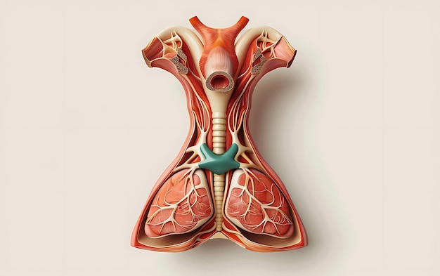 medyczna ilustracja ludzkiego serca ze słowem ludzka anatomia