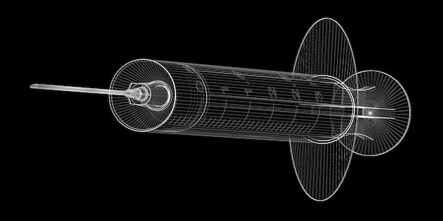 Medyczna strzykawka do wstrzykiwań na tle
