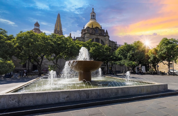 Meksyk Bazylika katedralna w Guadalajara w historycznym centrum w pobliżu Plaza de Armas i Placu Wyzwolenia