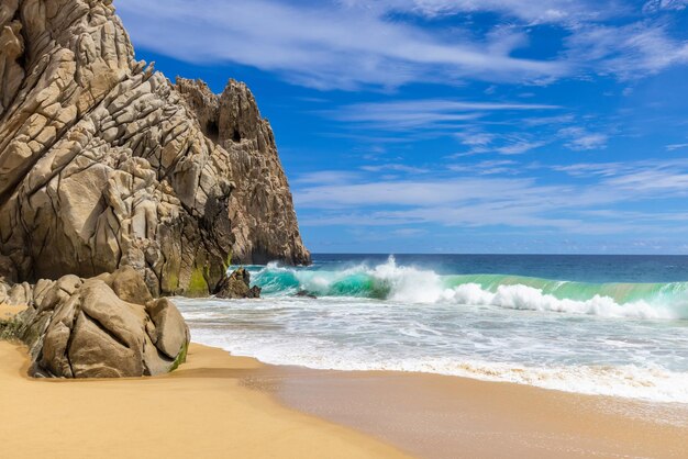 Meksyk Los Cabos cel podróży Playa Divorcio i Playa Amantes w pobliżu łuku Cabo San Lucas