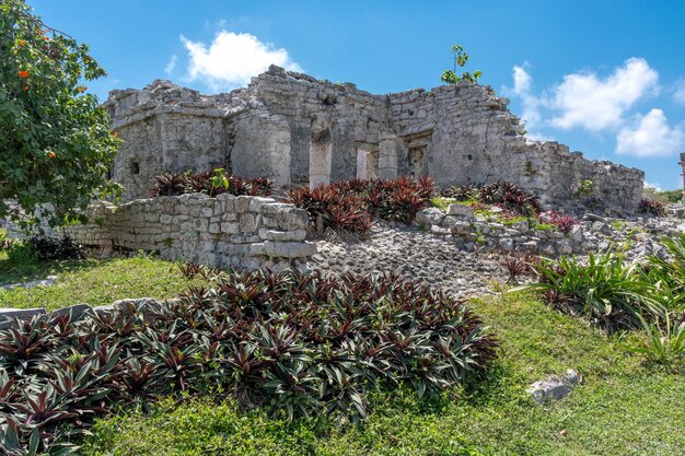 Meksyk starożytnego miasta Majów na wybrzeżu Karaibów w Tulum