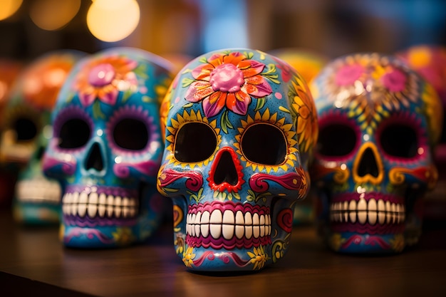 meksykańska calavera cukrowa czaszka dzień zmarłych motyw Dias de los muertos