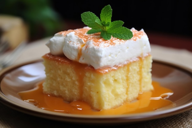 Meksykański deser Tres Leches Cake Pastel de Leches