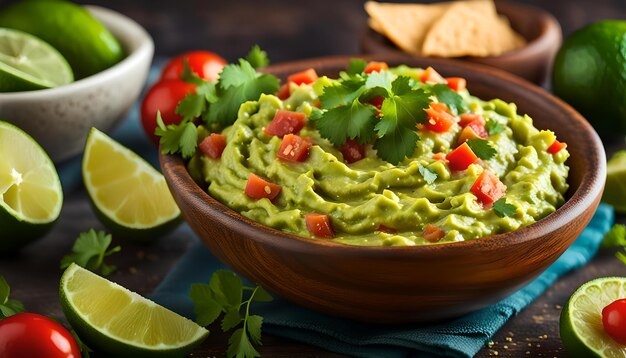 meksykański dip guacamole i składniki