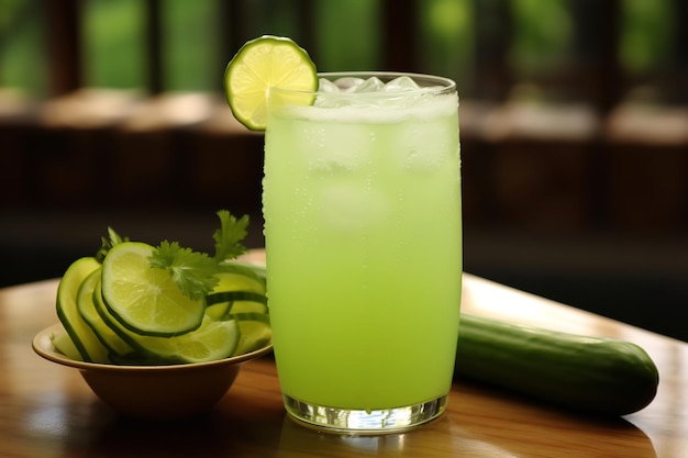Meksykański napój z limonką ogórkową Agua Fresca de Pepino