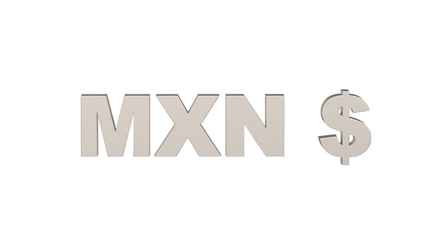 Meksykański symbol waluty Peso MXN Meksyku
