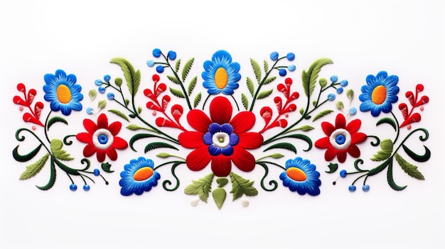 Zdjęcie meksykański wzór kwiatów i elementy wektor z kwadratowym wzorem odpowiednim na ślubną kartkę z życzeniami