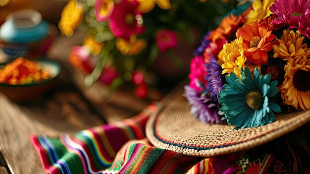 Meksykańskie folklorowe tło