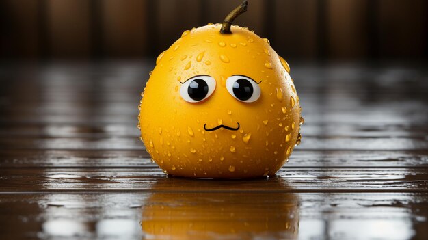 Zdjęcie melancholijne mango - owocny wyraz emocji