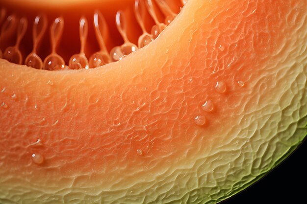 Melon pół zbliżenia Generuj Ai