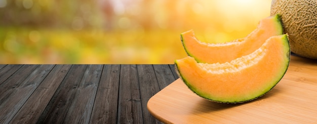 Melon, słodki owoc na pingsu, dieta wegetariańska z Japonii