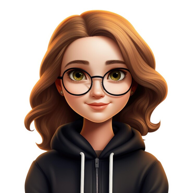 Zdjęcie memoji piękna dziewczyna kobieta na białym tle emoji