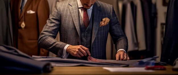 Men's Suit Tailor Making Adjustments Generatywna sztuczna inteligencja