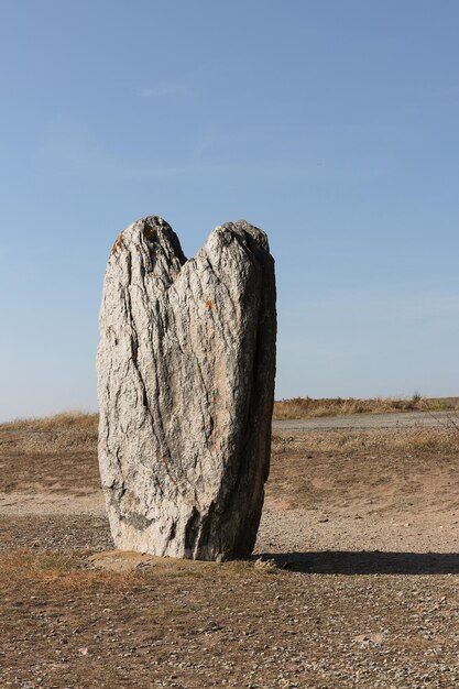 Menhir beg er goalennec Quiberon departament Morbihan w Wielkiej Brytanii Francji