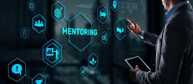 Mentoring Motywacja Coaching Kariera Biznes Koncepcja technologii