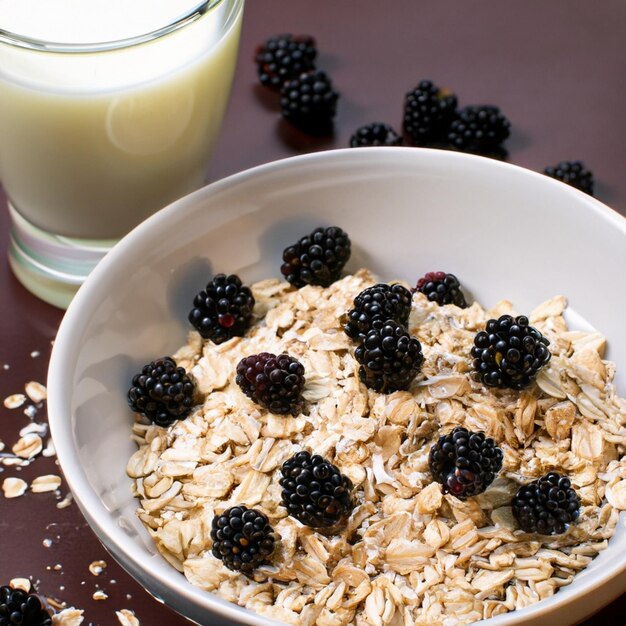 Menu zdrowej diety Płatki owsiane z mlekiem Zdrowe odżywianie