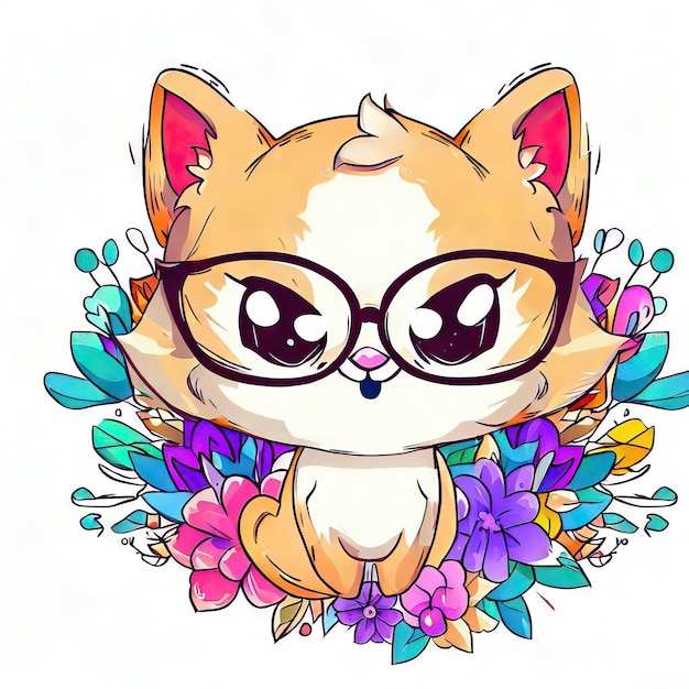 Meowgical Flower Art Generująca sztuczna inteligencja