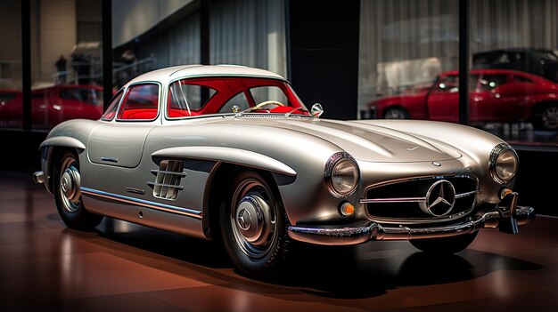 Mercedes-Benz 300 SL Coupe 1954 w Muzeum Mercedes-Benz AI