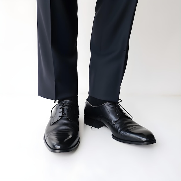 Męskie czarne buty do garnituru