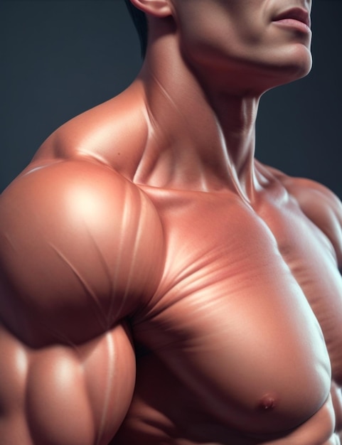 Męskie ludzkie obolałe mięśnie