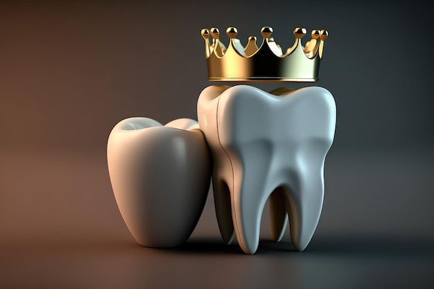 Metalowa korona ceramiczna dentystyczna i precyzja medyczna przygotowanego zęba przedtrzonowego