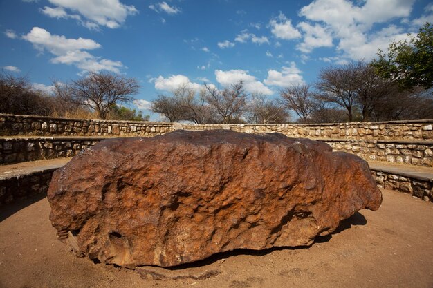 Zdjęcie meteoryt hoba w namibii