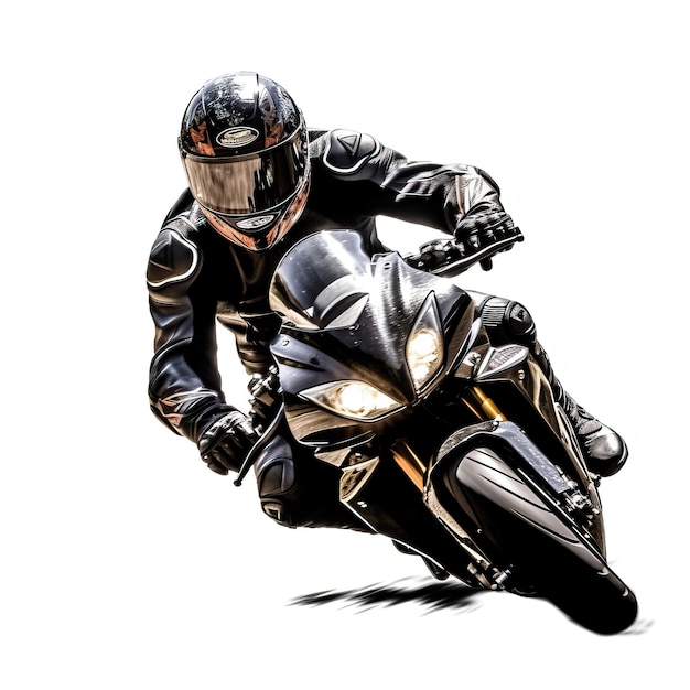 Mężczyzna jadący na motocyklu z napisem speed na przodzie.