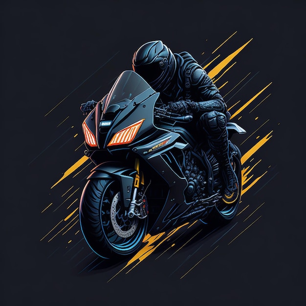 Mężczyzna jedzie na motocyklu w kasku.