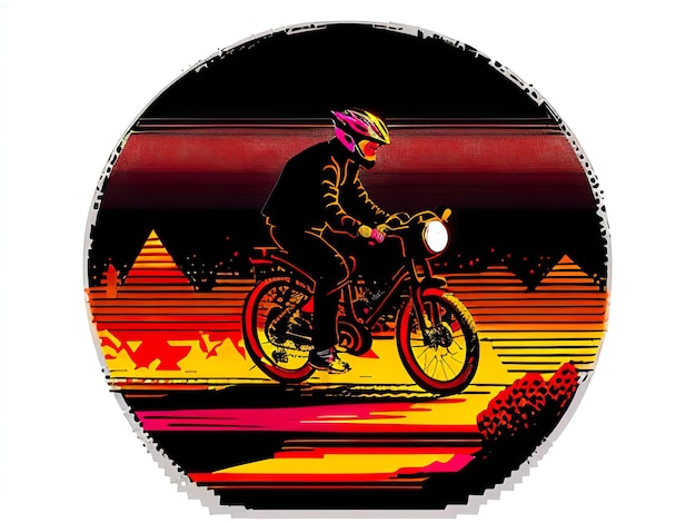 Mężczyzna jeżdżący na rowerze z hełmem