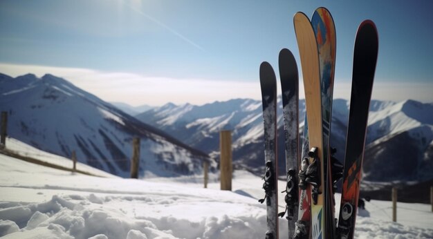 Zdjęcie mężczyzna narciarz stworzony za pomocą technologii generative ai