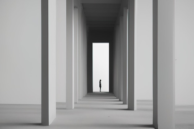 mężczyzna w garniturze stojący na korytarzu mężczyzna w garniturze stojący na korytarzu przechodzący biznesmen