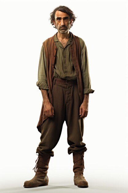 Zdjęcie mężczyzna w ubraniach z epoki