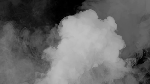 Mgła Lub Dym Poruszają Się Na Czarnym Tle Dym Na Czarnym Tle światło W Dymie