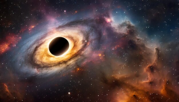 mgławica czarnej dziury na tle kosmicznym i tapeta