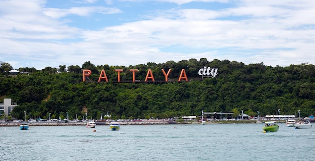 Miasto i morze Pattaya Tajlandia