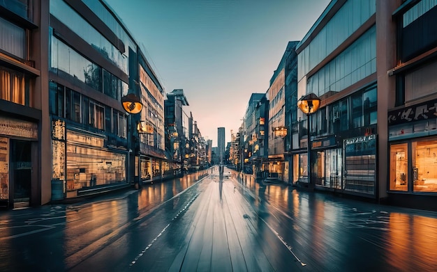 Miasto metropolitalne z wysokimi budynkami w ciągu dnia