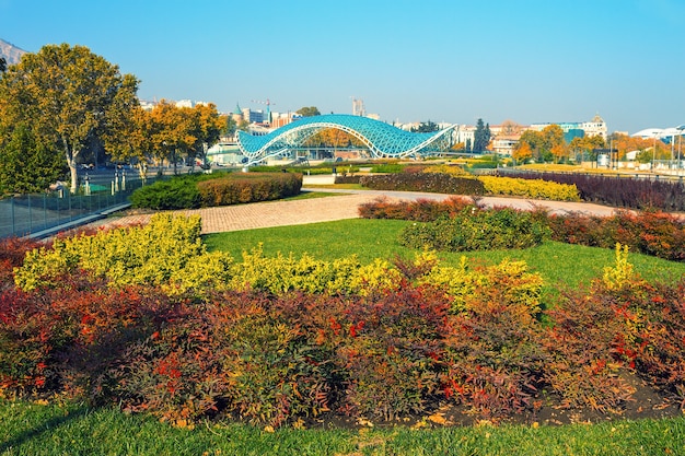 Miasto Tbilisi jesienią, kraj Gruzji