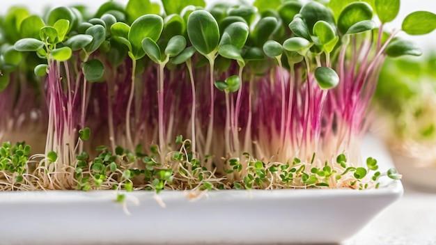 Microgreens kiełkuje zdrową i świeżą żywność Wygenerowano za pomocą sztucznej inteligencji