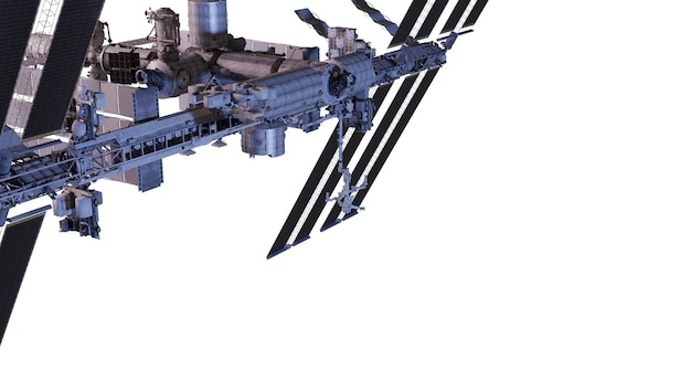 Międzynarodowa stacja kosmiczna renderuje elementy tego obrazu dostarczone przez nasa